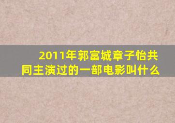 2011年郭富城章子怡共同主演过的一部电影叫什么