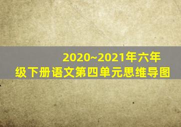 2020~2021年六年级下册语文第四单元思维导图