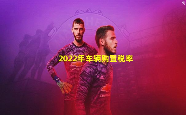 2022年车辆购置税率