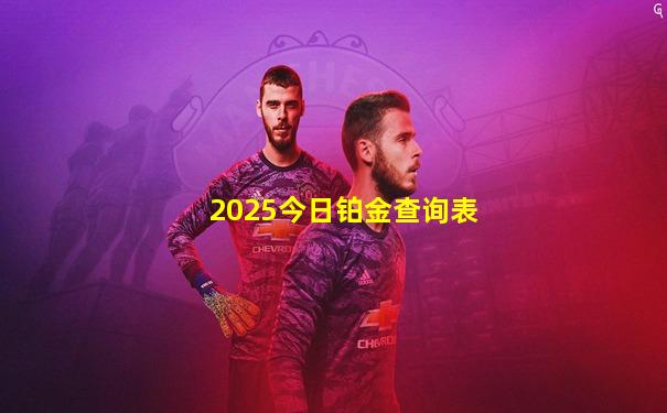 2025今日铂金查询表
